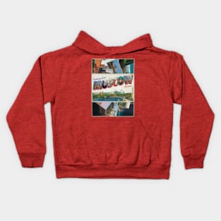 Greetings from Moscow in Russia Vintage style retro souvenir Kids Hoodie